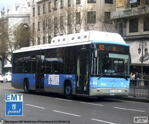 yapboz Madrid kentsel otobüs